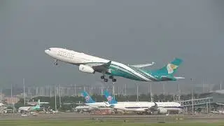 Oman Air Airbus A330-300 departing Guangzhou ZGGG