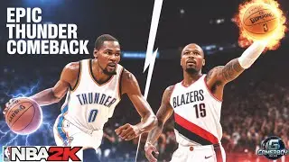 ALL-TIME THUNDER vs ALL-TIME BLAZERS | WHAT A DOMINATING COMEBACK 😱🏀