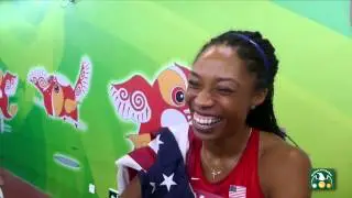 Allyson Felix USA 400m Gold Medlist - IAAF 2015 World Championships