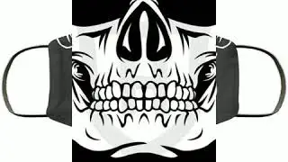 Smiling Skull Face Mask Custom Hand Made Skeleton Cotton Polyester Face Mask