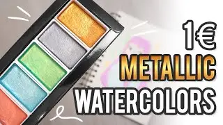 1 Euro Metallic Watercolor set from the Action