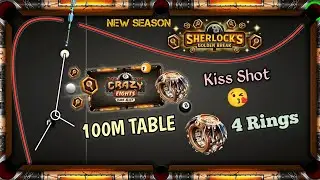 Sherlock's Golden Break New Season 8 Ball Pool 😍😍😍 Crazy Eight Dark Alley 100M Table Kiss Shot 😘😘😘