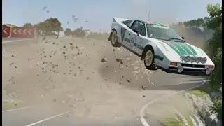 BeamNG.drive Car Crash Test on Dangerous Mountain Road | #001  | Vroomers Kido
