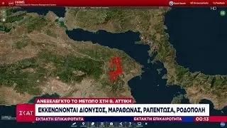 Φωτογραφία από αεροπλάνο και σχεδιάγραμμα από δορυφόρο δείχνουν το τεράστιο μέγεθος της φωτιάς