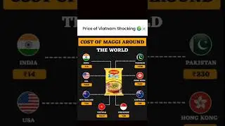 price of magi all over the world 🌎🤯#maggi #world#shorts