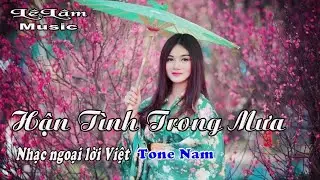 Karaoke - HẬN TÌNH TRONG MƯA Tone Nam | Lê Lâm Music