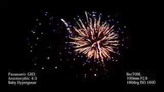 GH5 Anamorphic 4K - Baby Hypergonar - Fireworks in Waikiki