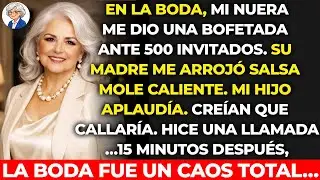Mi nuera me dio una bofetada en plena boda… y mi hijo la aplaudió. Entonces hice una llamada.