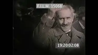 Rare Film : Arturo Toscanini arrives in USA w/Italy's La Scala orchestra (1926)