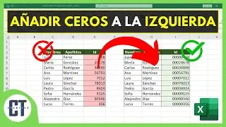 Como A&ntilde;adir Ceros a la Izquierda en Excel