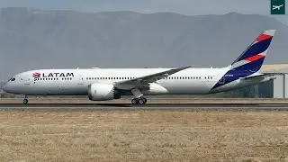 LATAM Boeing 787-9 Dreamliner CC-BMA takeoff at Santiago de Chile Airport (SCL/SCEL)