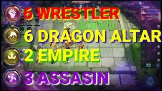 Combo OP Mobile Legend Magic Chess..!! 6 Wrestler, 6 Dragon Altar, 2 Empire, 2 Cyborg dan 3 Assasin