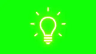 IDEA Light bulb animation green screen