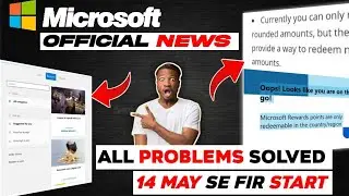 Microsoft Official NEWS 🥳 || Microsoft Rewards All Problem Solved || #microsoftrewards