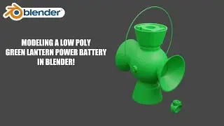 Blender Modeling - Green Lantern Power Battery - Timelapse