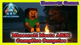 Minecraft Meets ARK! Campfire Surprise (Comedic Short) 😂