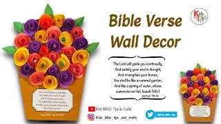 DIY Bible Verse Wall Decor |🌹💐 | Wall hanging | #wallhangingcraftideas @kidsbibletipsandcrafts