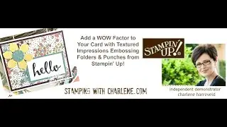 textured impressions embossing folders stampin up