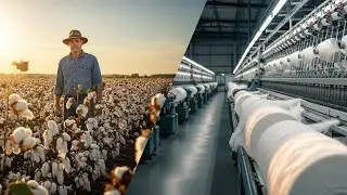 Cotton Farming to Fabric Production Full Process | Harvesting Ginning Spinning Weaving Explained