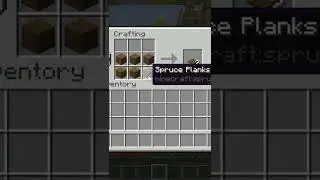 MINECRAFT - HOW TO CRAFT SPRUCE TRAPDOOR #shorts