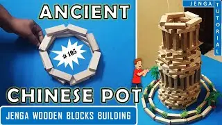 Building an Ancient Chinese Pot Using Jenga Blocks 🏺 | Stunning Wooden Art (Jenga Tutorial #105)