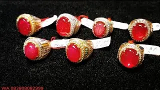 Natural Ruby Star madagaskar mozambique Ring perak mewah microseting, ready to order WA 083808082999