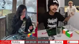 2 Rubiks Cubes 2 Cig 2 Beer RACE (Robby Bolt vs OhSkipper)
