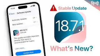 iOS 18.7.1 Released Features Hindi | Urgent Security Update⚠️
