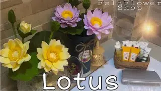 Felt Lotus (Water Lily)||Handmade Flower-ChallyFeltFlower Flower-Bunga Flanel