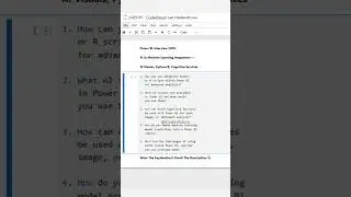 Power BI Interview 2025: AI & Machine Learning Integration  AI Visuals, Python/R, Cognitive Services