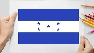 How To Draw Honduras Flag - Easy Drawings and Coloring for Beginners