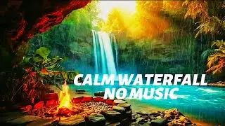 Waterfall Gentle Stream Sound in forest ,Waterfall Sounds, Flowing Water, White Noise for Sleep ASMR