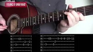 Young & Unafraid - The Moth & The Flame - Guitar Lesson Tab (Tutorial) - How To Play