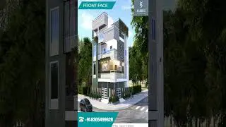 LUXURIOUS G+2 WITH PENTHOUSE ELEVATION DESIGN | MODERN FRONT FACE BUILDING 2025 |3D RENDER ELEVATION