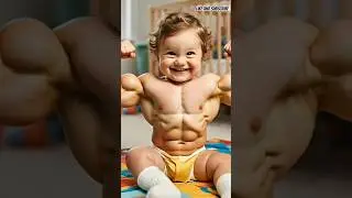 Trending baby muscle video #ai @Shorts #viralvideo #funny #shorts #baby