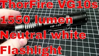 ThorFire VG10s EDC Flashlight Review (Cree XPL2 1550 lumens)