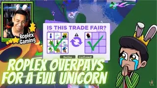 Roplex Overpays For A Evil Unicorn! (Huge Overpay) Adopt Me