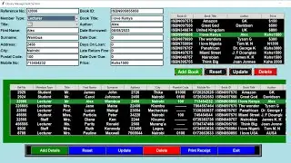 Library Management System with Python, Tkinter GUI and sqlite3 database ||  Part One