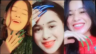 Long Nails Indian Girl | Natural Nails | Compilation 3