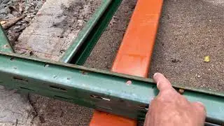 How to Cut and Modify Pallet Racking. Shorten Uprights. Making Things with Pallet Racking.