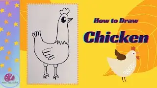 How to draw a Chicken | [For Kids] #howtodraw #artbykids