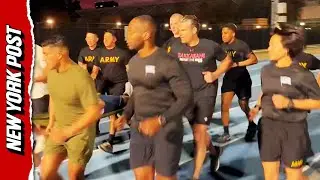 Pete Hegseth Works Out with UCLA ROTC Cadets