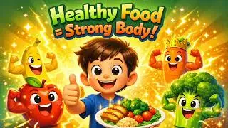 Healthy Food = Super Power! 💪🥦🍎 | Fun Kids Animation #ai #trendingnow #viral #munchyland