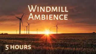 Windmill Ambience | 5 Hours | For Sleep, Study, Relaxation 💨