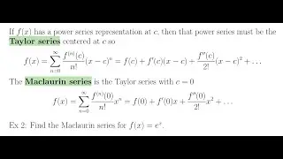 Taylor Series: Maclaurin Strikes Back!! (ft. some random guy)