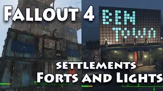 Fallout 4: Settlement Castle Fort & Light Box Sign!