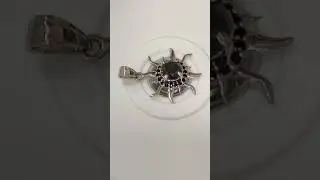 2.80 Ct Certified Black Diamond Pendant With Black Diamond Accents !