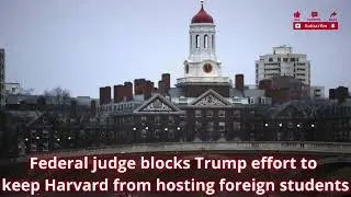 Federal judge blocks Trump effort to keep Harvard from hosting foreign students│News podcasts