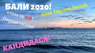 БАЛИ 2020! | Кандидаса и пляж Голубая Лагуна(Blue Lagoon) | Отель за 25$ в первой линии!