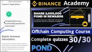 Курс Binance Academy по оффчейн-вычислениям | Marlin Foundation | Викторина POND